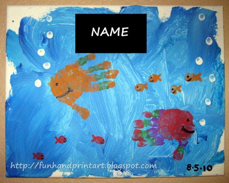 Craft Ideas Handprints on Canvas Painting Ideas For Kids