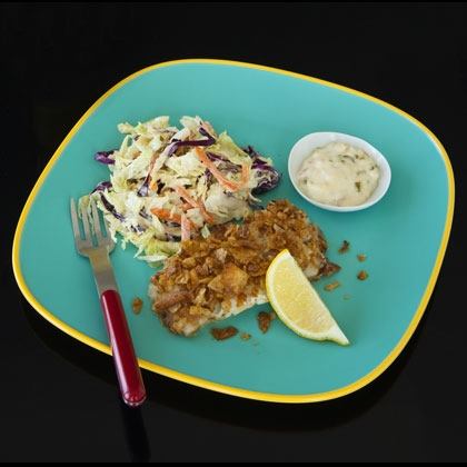 Potato-Chip Fish with Tangy Tartar Sauce