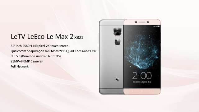 LeTV LeEco Le Max 2 X821 5.7 Inch 3100mAh 4GB RAM 64GB ROM Snapdragon 820 Quad Core 4G Smartphone