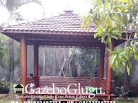 Gazebo Minimalis Kayu Pohon Kelapa Khas Jepara