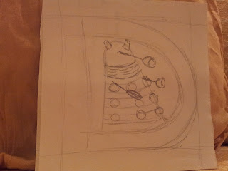 New sketch for geeky letter D with a dalek