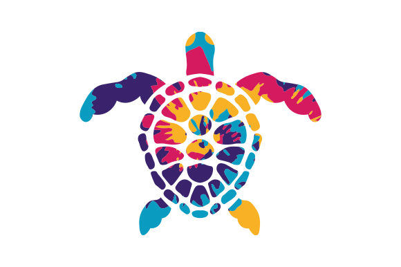 Hawaiian Tie Dye Sea Turtle