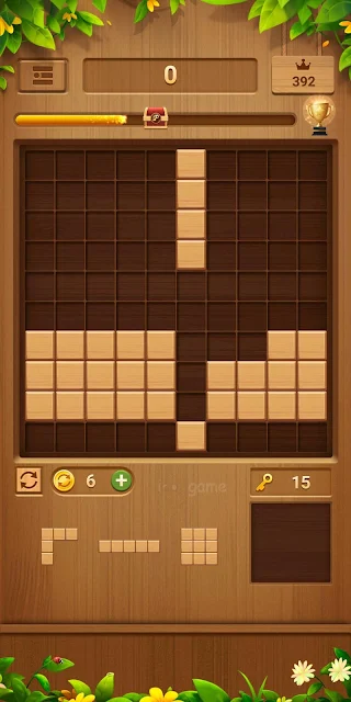 لعبة Block Puzzle Free Classic Wood Block Puzzle Game | لعبة بازل تركيب المربعات الخشبية بصف واحد