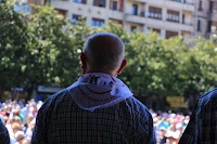 Concentración de pensionistas en Herriko Plaza
