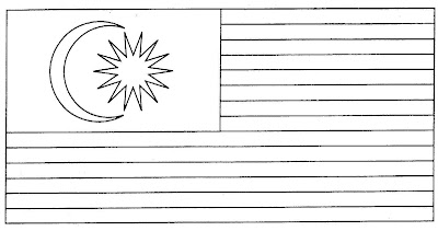 Bendera Malaysia - Gambar Mewarna