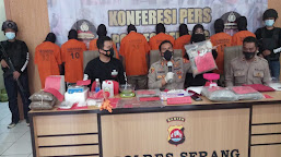 2800 Gram Ganja Kering Siap Edar dan 7 Tersangka Berhasil Diamankan Satresnarkoba Polres Serang