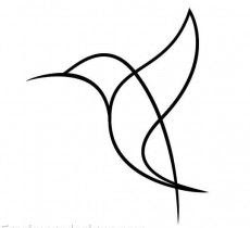 Minimal-Hummingbird-Tattoo-Design