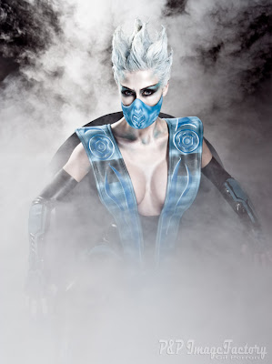 Very Sexy Airbrush Designs Marie-Claude Bourbonnais as FROST From Mortal Kombat Modification