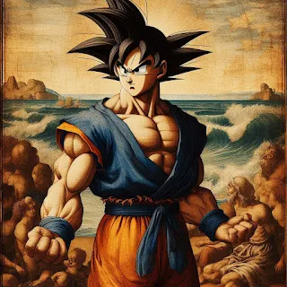 Goku estilo Leonardo Da Vinci