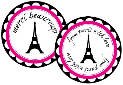 Paris Themed First Communion Party: Free Printable Toppers. 