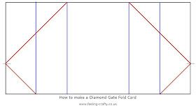 How to make a Diamond Gate Fold Card www.feeling-crafty.co.uk