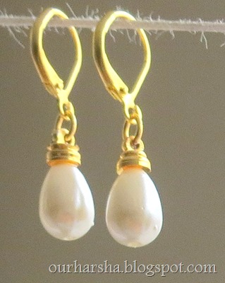 White Pearl Lever Back Earrings (7)