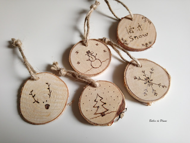 DIY Suspensions de Noël en bois pyrogravé