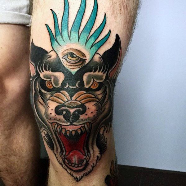 Tatuagens no joelho - 40 ideias masculinas