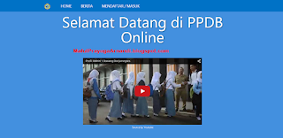 Halaman Utama PPDB Online