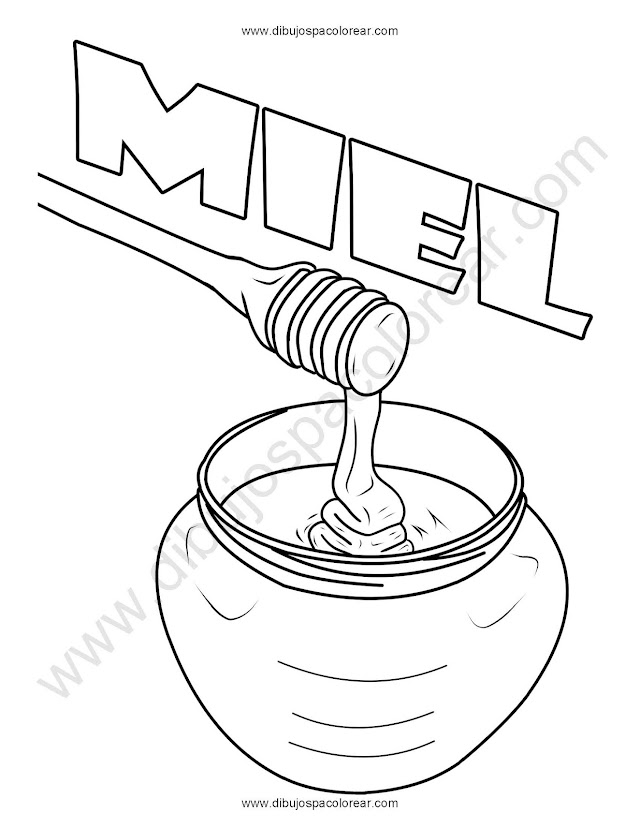 Miel dibujo para colorear Honey Coloring Pages