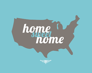 Home Sweet Home Poster blue