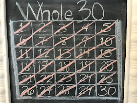 Picture of Whole30 Board with One Day Remaining