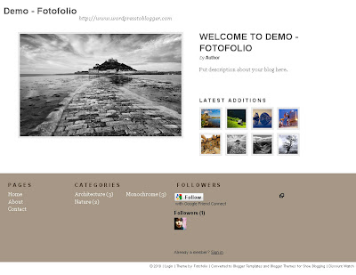 Fotofolio Blogger Template