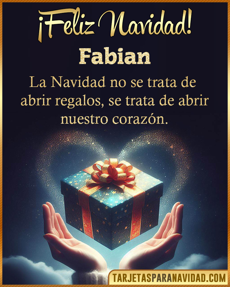 Tarjetas navideñas para Fabian