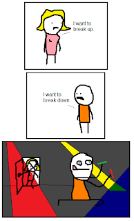 i want to break up, i want to break down. funny comic