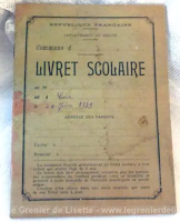 Livret scolaire de 1929