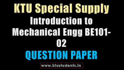 Introduction to Mechanical Engineering BE101-02 KTU 