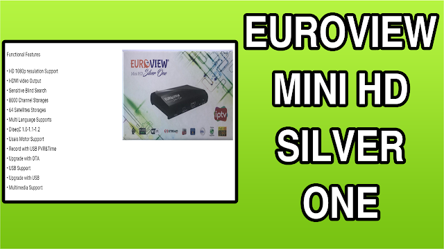تحميل التحديث الاخير لجهاز MISE À JOUR EUROVIEW MINI HD SILVER ONE