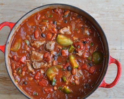 Beefy Tomatillo Chili, the 'sour' of tomatillos totally works with chili. For Weight Watchers, #PP4. #LowCarb.