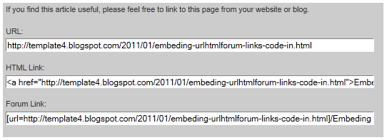 Embeding URL