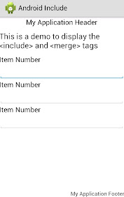 Android include and merge layout example