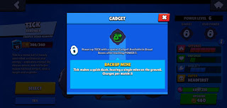 tick stats, brawler, brawl stars, trophy road brawler, gadget