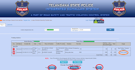 List of Pending Traffic E Challans