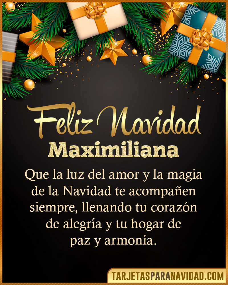 Imágenes con frases de Navidad para Maximiliana