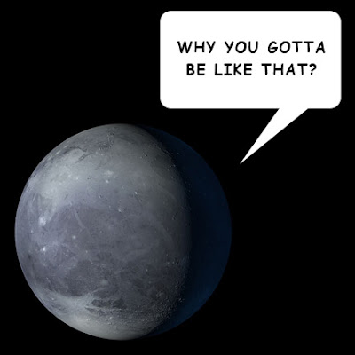 over Pluto's planet