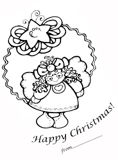 xmas fairy coloring sheet