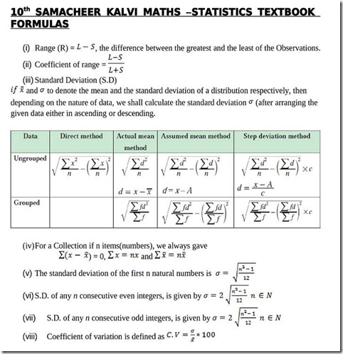 statistic math pdf formulae 12th Maths pdf statistic math pdf formulae 12th Maths pdf