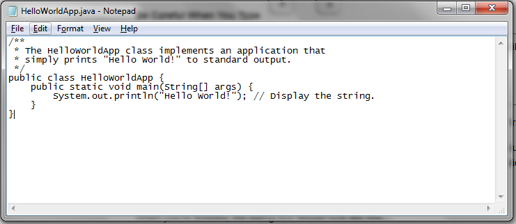 Java First Hello World Program