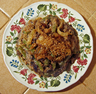 Retro-style Plate with Green Bean Casserole