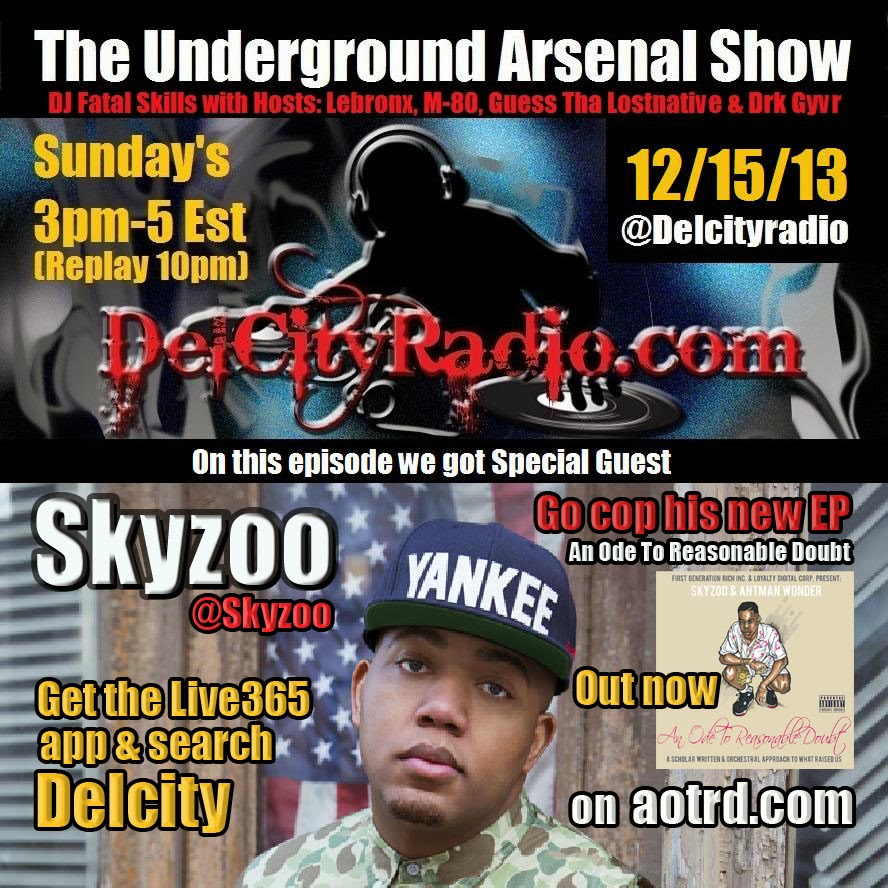 http://www.mixcloud.com/DelCityRadio/the-underground-arsenal-show-with-special-guest-skyzoo/