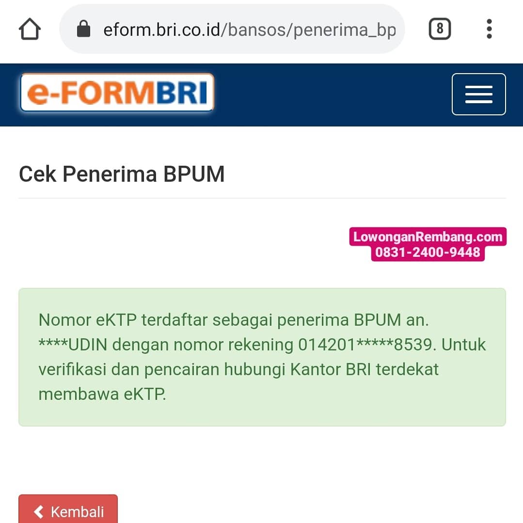 Cara Cek Apakah Kamu Dapat Bantuan Pelaku Usaha Mikro (BPUM) Lewat Form BRI