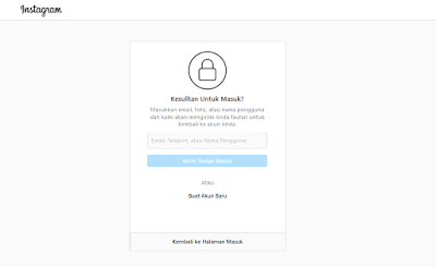 Tips reset Ulang Password Instagram Anda