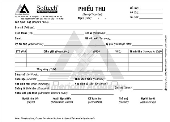 công ty in phiếu thu giá rẻ