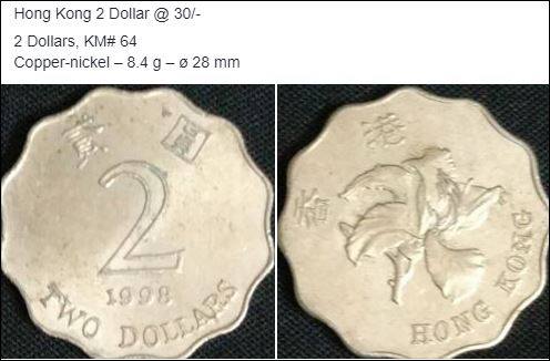 Hong Kong 2 Dollars 