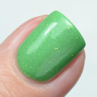 green holographic nail polish