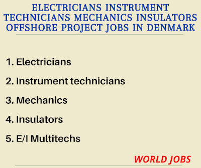 Electricians Instrument technicians Mechanics Insulators Offshore project Jobs in Denmark