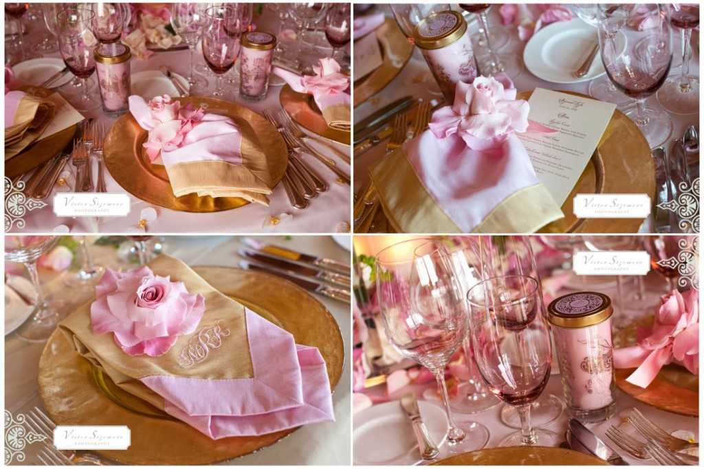 gold and pink indian wedding theme ideas