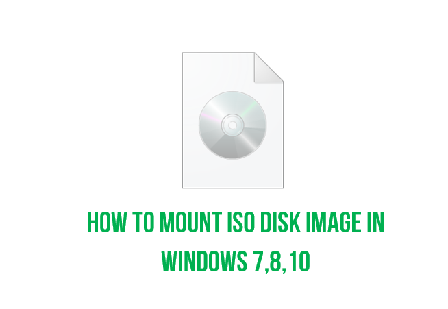 How to mount an ISO disk image in Windows 7, Windows 8 and Windows 10