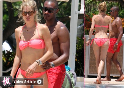 Doutzen Kroes: Coral Bikini South Beach Beauty » Gossip