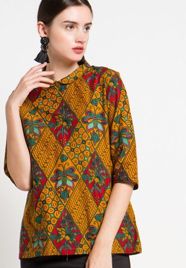 21 Model Baju  Batik  Print yang Unik Elegant 1000 